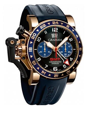 Replica Graham Watch 2OVGR.B26A Chronofighter Oversize GMT Blue Gold